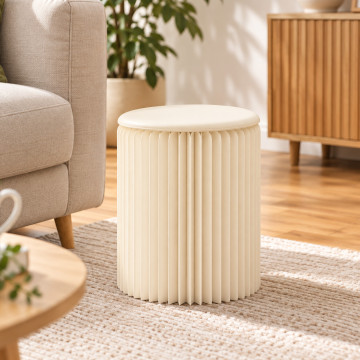 Tabouret en Kraft Pliable 38 cm Blanc Tabouret en Kraft Pliable 38 cm Blanc
