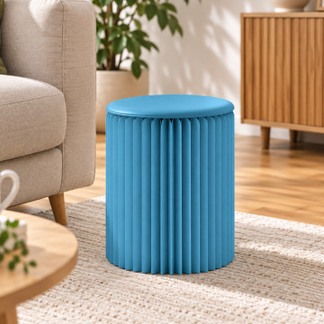 Tabouret en Kraft Pliable 38 cm Bleu Tabouret en Kraft Pliable 38 cm Bleu