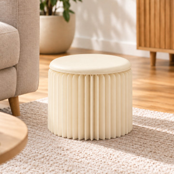 Tabouret en Kraft Pliable 28 cm Blanc Tabouret en Kraft Pliable 28 cm Blanc