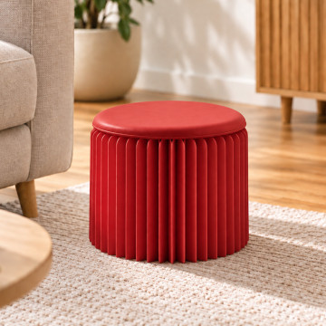 Tabouret en Kraft Pliable 28 cm Rouge Tabouret en Kraft Pliable 28 cm Rouge