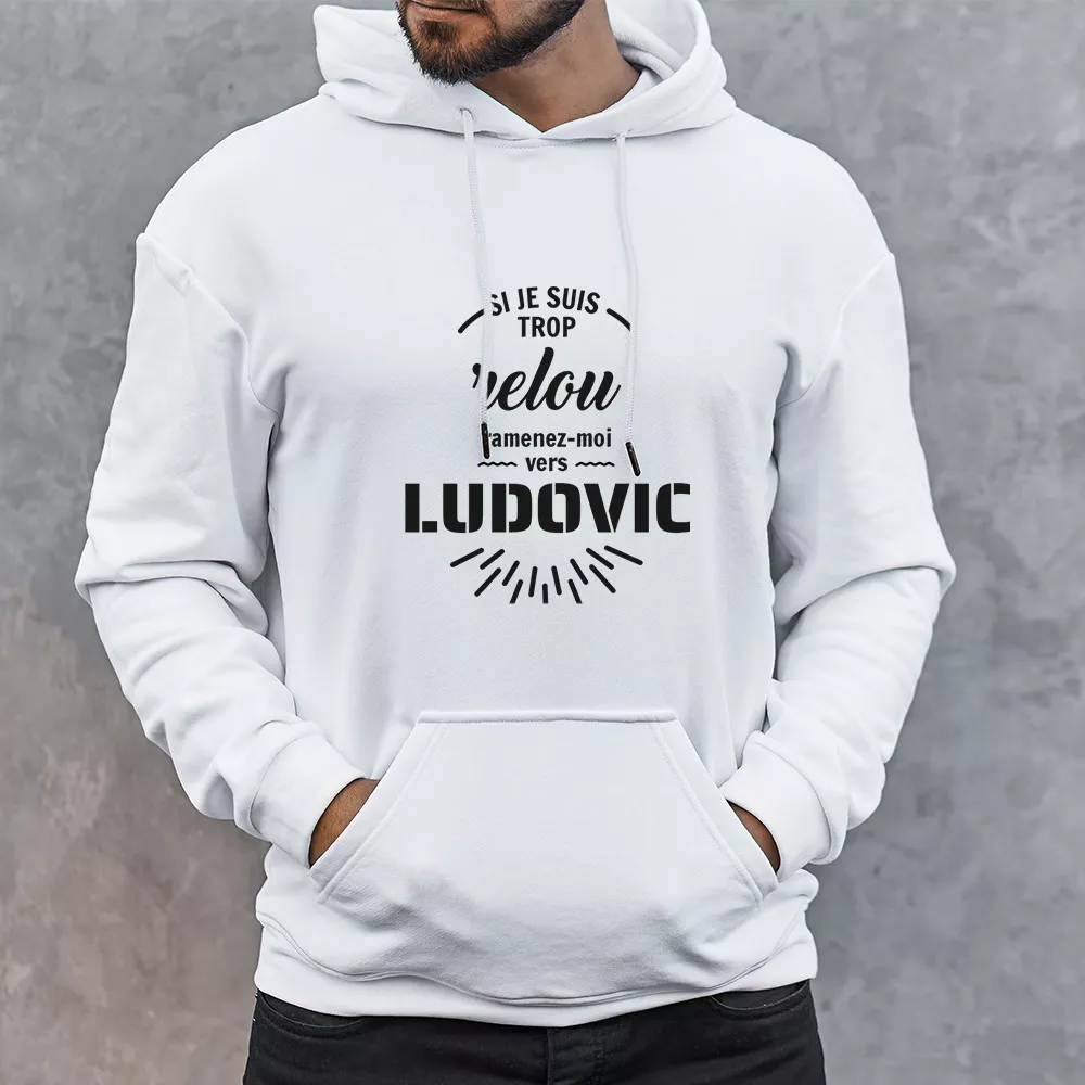 Pull à Capuche "Si je suis bourré amenez-moi vers" à Personnaliser