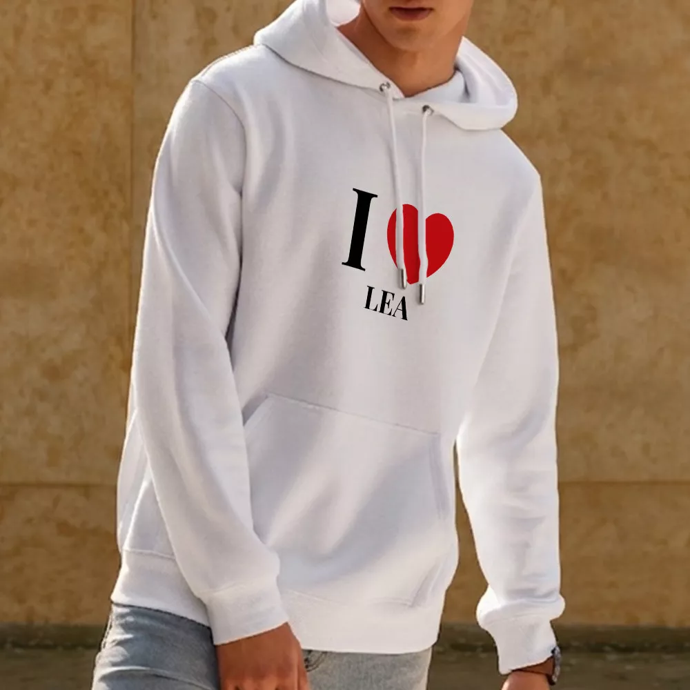 Pull à Capuche I Love à personnaliser