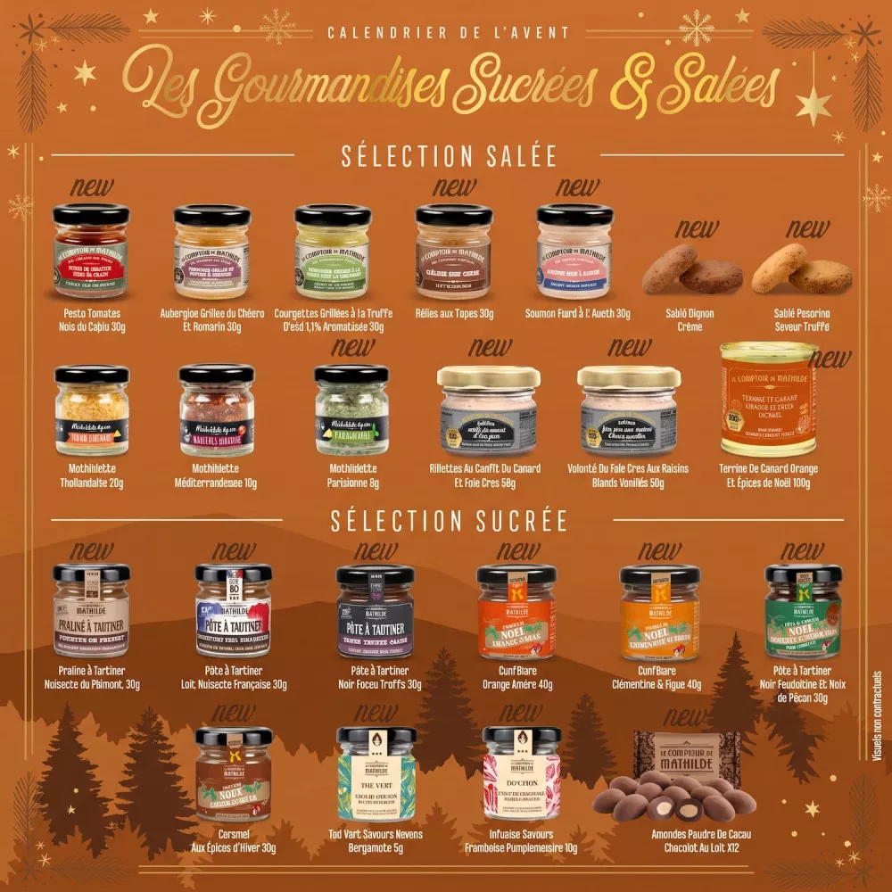 Calendrier de l’Avent Gourmet Sucré Salé 24 Spécialités
