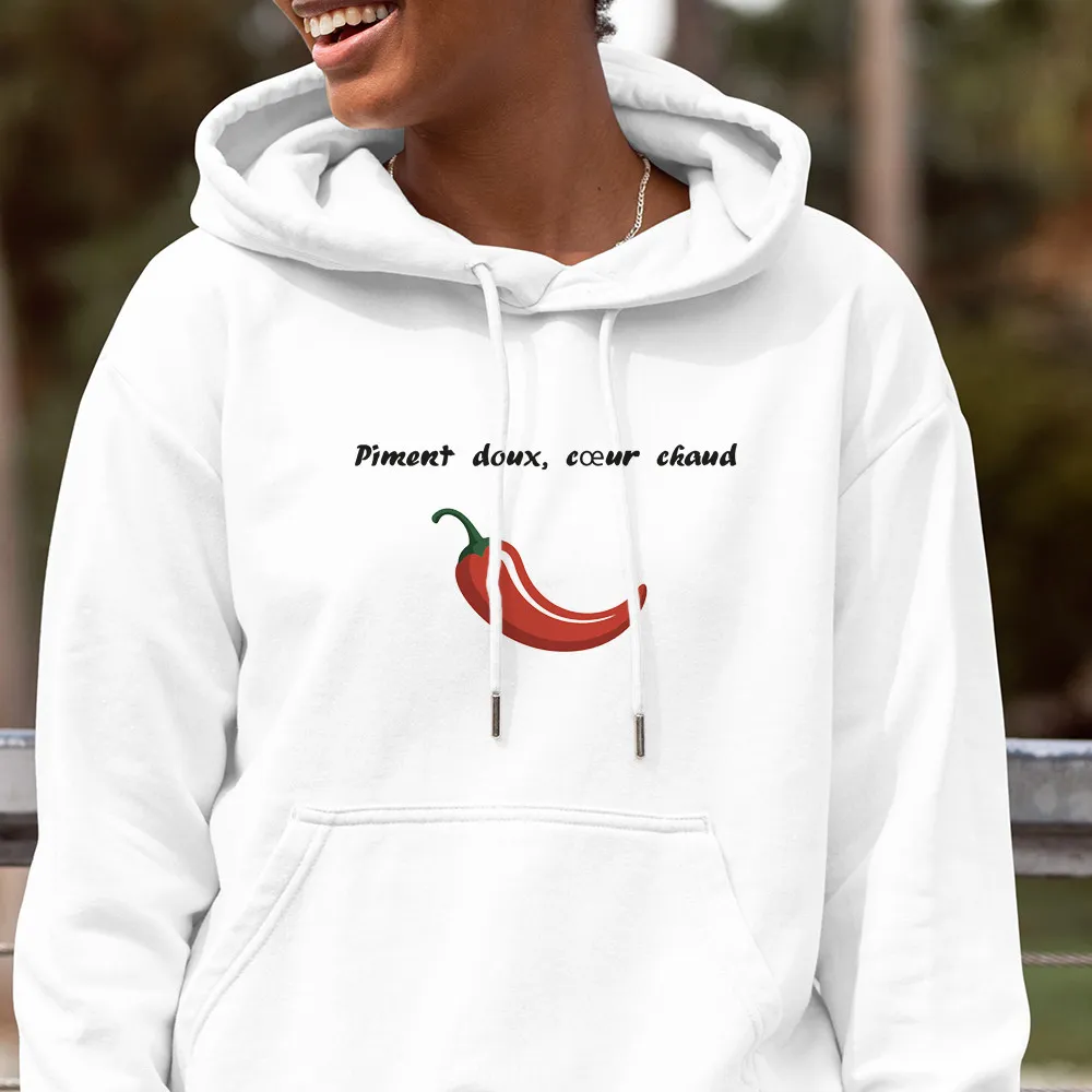 Pull à Capuche Piment à personnaliser