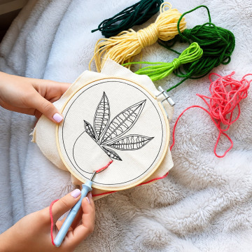 Kit Punch Needle Plante Verte