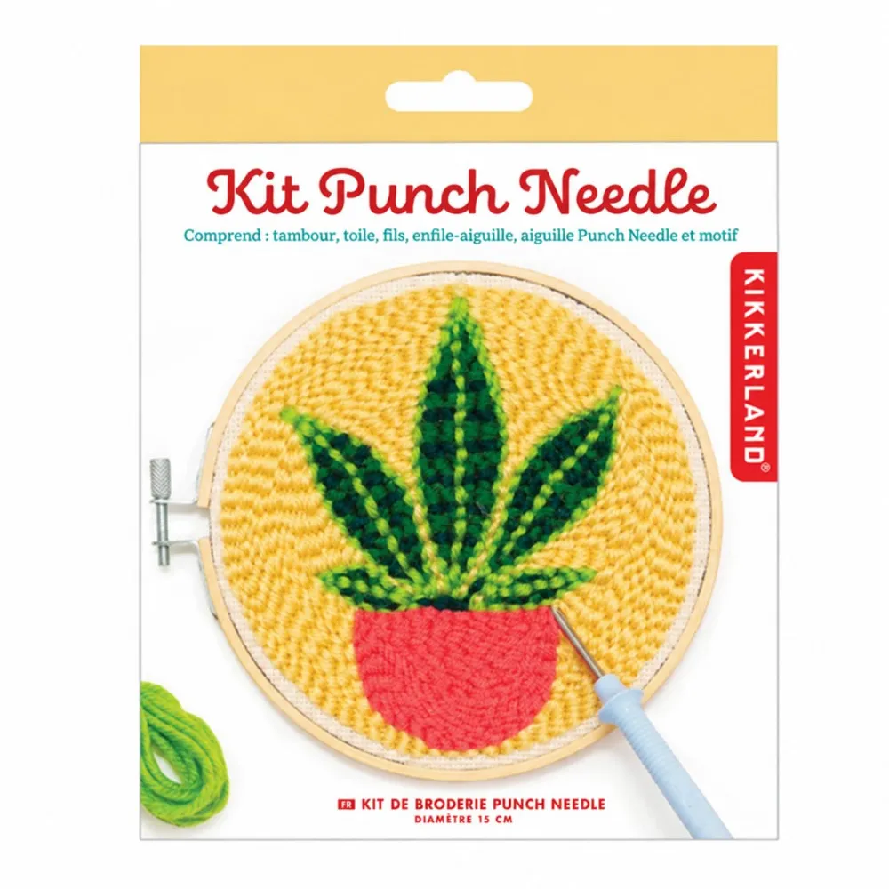 Kit Punch Needle Plante Verte