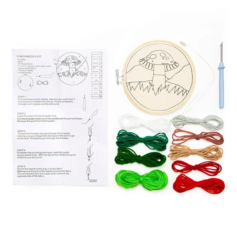 Kit Punch Needle Champignon