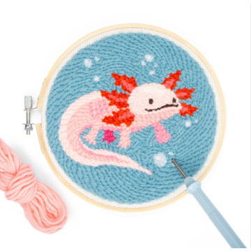 Kit Punch Needle Axolotl