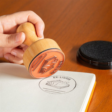 Tampon Ex Libris en Bois pour Livres