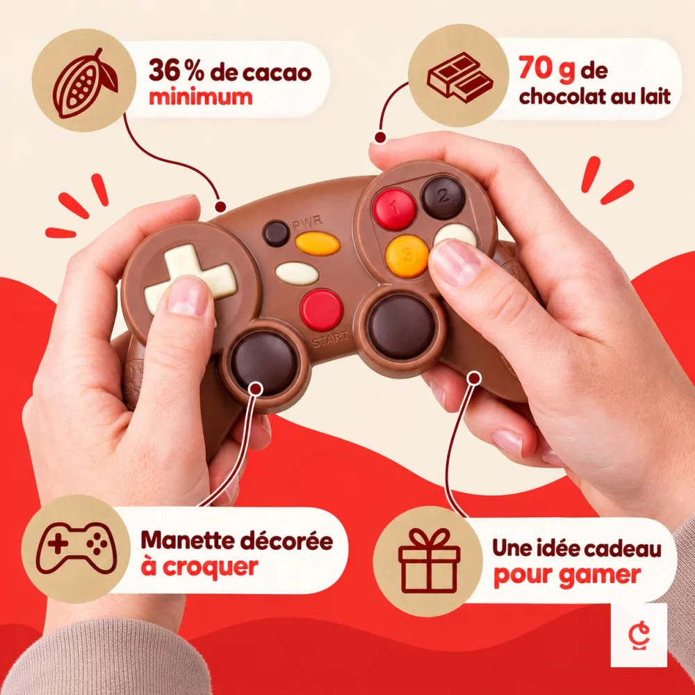 Manette de Jeu Chocolat au Lait