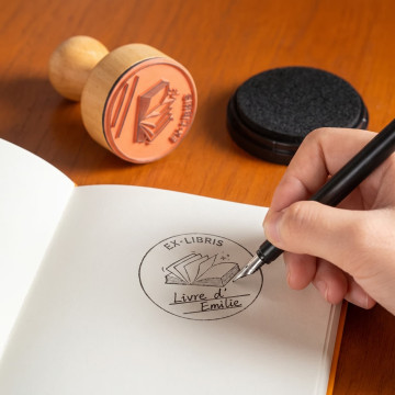 Tampon Ex Libris en Bois pour Livres