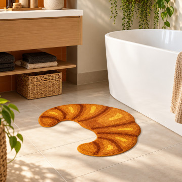 Tapis de Bain en Coton Croissant Tapis de Bain en Coton Croissant