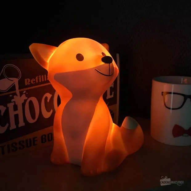 Veilleuse Renard César Rechargeable Veilleuse Renard César Orange