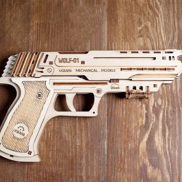 Pistolet WOLF-01 en Bois à Monter