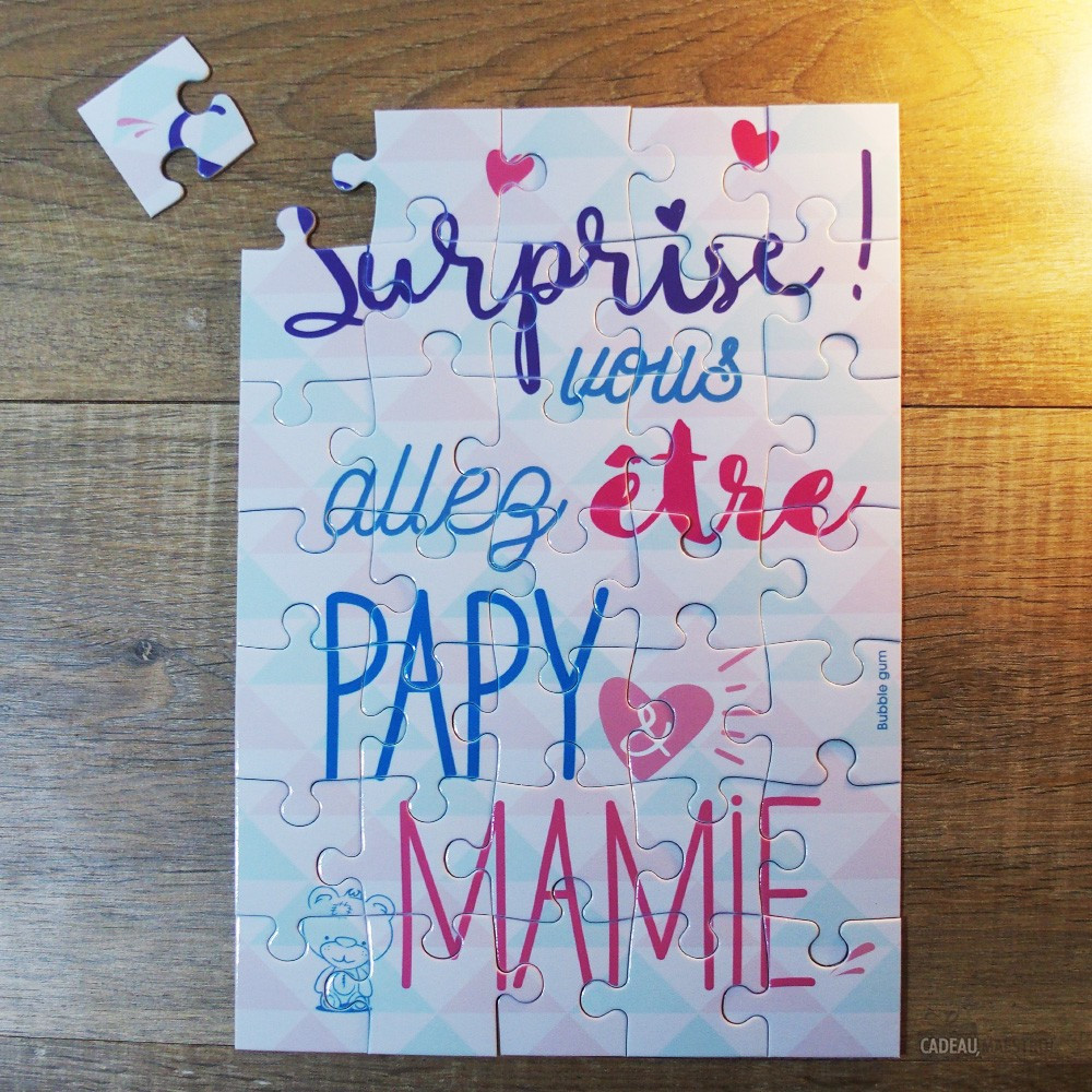 Body Bébé Message "Bientôt Grands-Parents" - 100% Coton Bio - Taille 1 Mois - Blanc - Cadeau Naissance