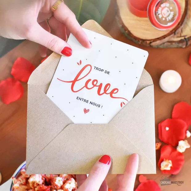 Carte Trop de Love Entre Nous