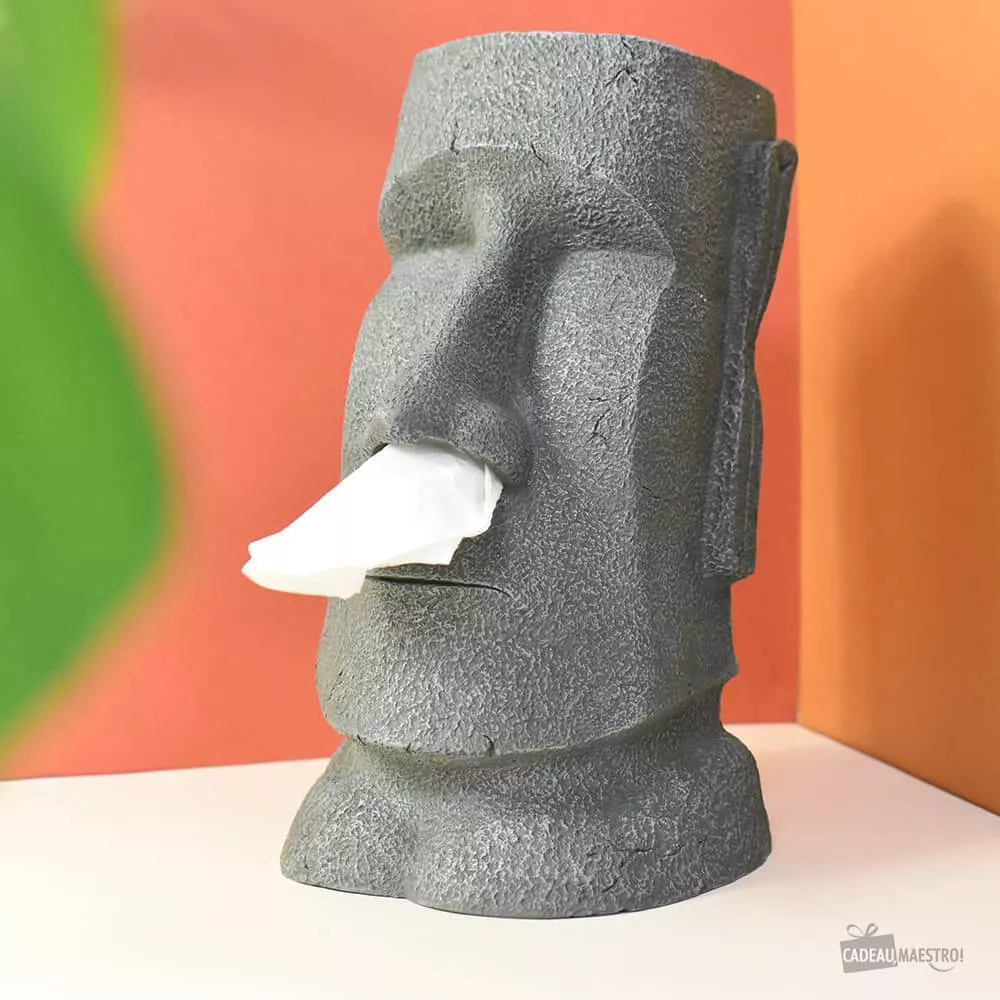 Distributeur de Mouchoirs Moaï Statue