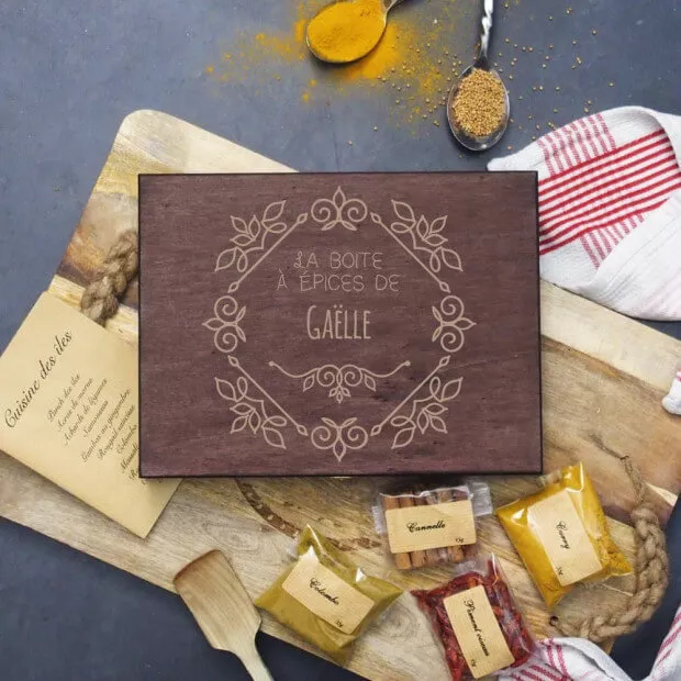 Boîte 9 Épices Prénom à Personnaliser Un avant-goût du voyage