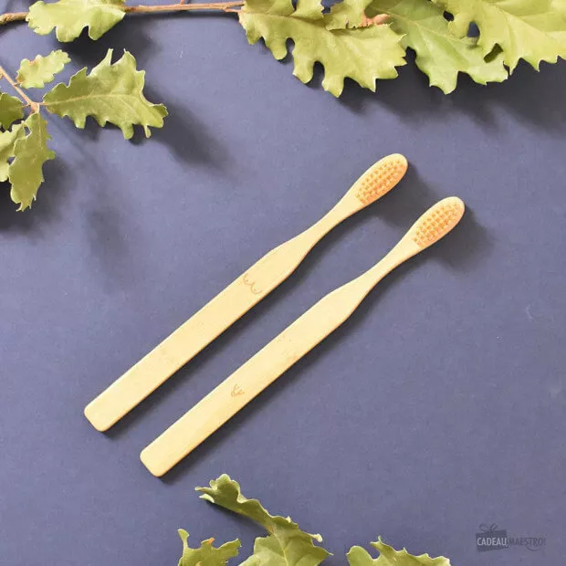 Set de Brosses à Dents Nudistes en Bambou (x2) seins zizi