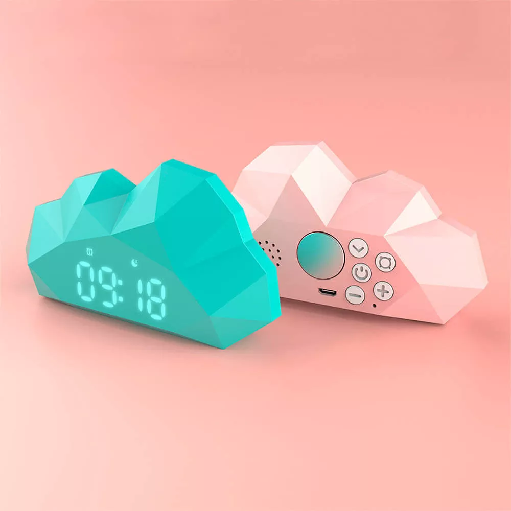 Réveil Nuage Intelligent Couleurs aux choix : rose ou turquoise 