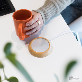 Chauffe-tasse USB Intelligent - Température Constante 55°C, Détection Gravité, Inclut Serviette - Pour Bureau Et Maison
