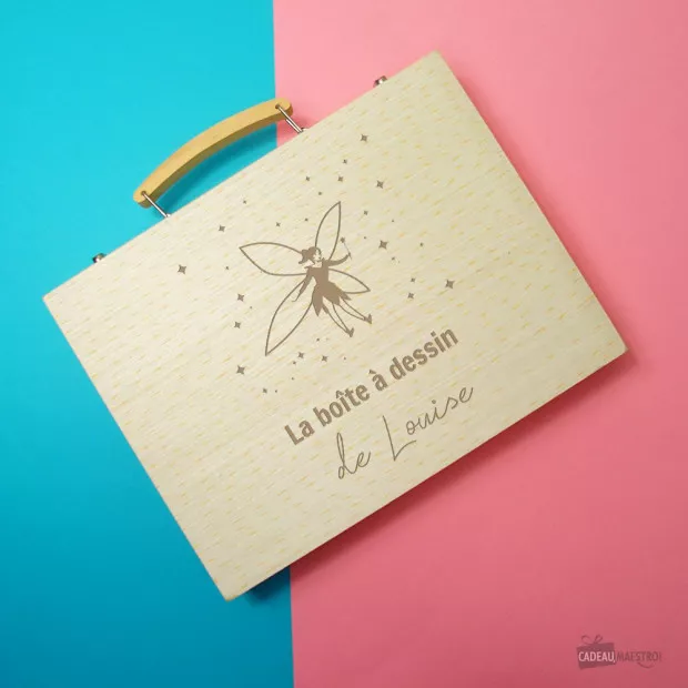 Mallette de Coloriage Fée à Personnaliser Design fait en France