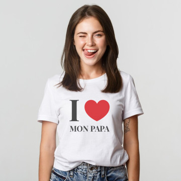 T-shirt I Love à Personnaliser I <3 Mon Papa