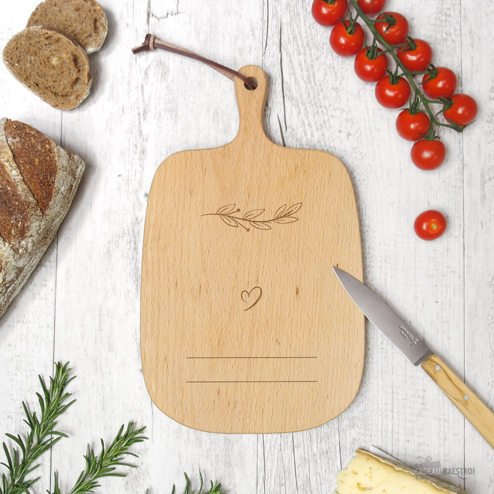 Planche à Découper En Bois Forme Chat - Planche Apéro Avec Couteau Intégré - Bois De Hêtre - Idée Cadeau Originale